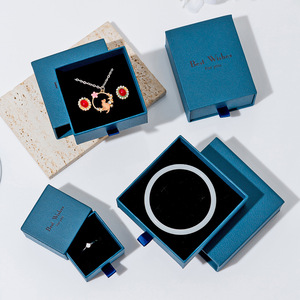 Caja de Joyería de Papel con Cajón Deslizante de la Marca de Moda Personalizada Everwin, Forro de Algodón, Bolsa de Regalo con Logotipo, Forma Rectangular, Estilo Popular - Product Image 6