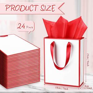 Bolsas de Regalo Metálicas de Papel Kraft Reciclable en Varios Colores Clásicos, con Asas de Mano, Impresión Flexográfica, Logotipo Personalizado, San Valentín - Product Image 2