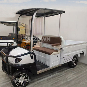 ZOWN Electric Utility Golf Cart 3-4 Seats Yellow Cargo Truck CE Certified Lithium Battery AC Motor Q235B Steel 90km Range - Product Image 3