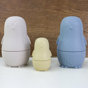 Gran oferta de juguetes de apilamiento de pingüinos de silicona para niños, juguetes de muñecas anidadas, juguetes educativos para bebés pequeños - Product Image 2