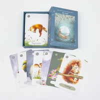 Jeu de cartes d'analyse émotionnelle des animaux personnalisé et imprimé sur mesure, jeu de cartes d'oracle positif, jeu de tarot avec guide