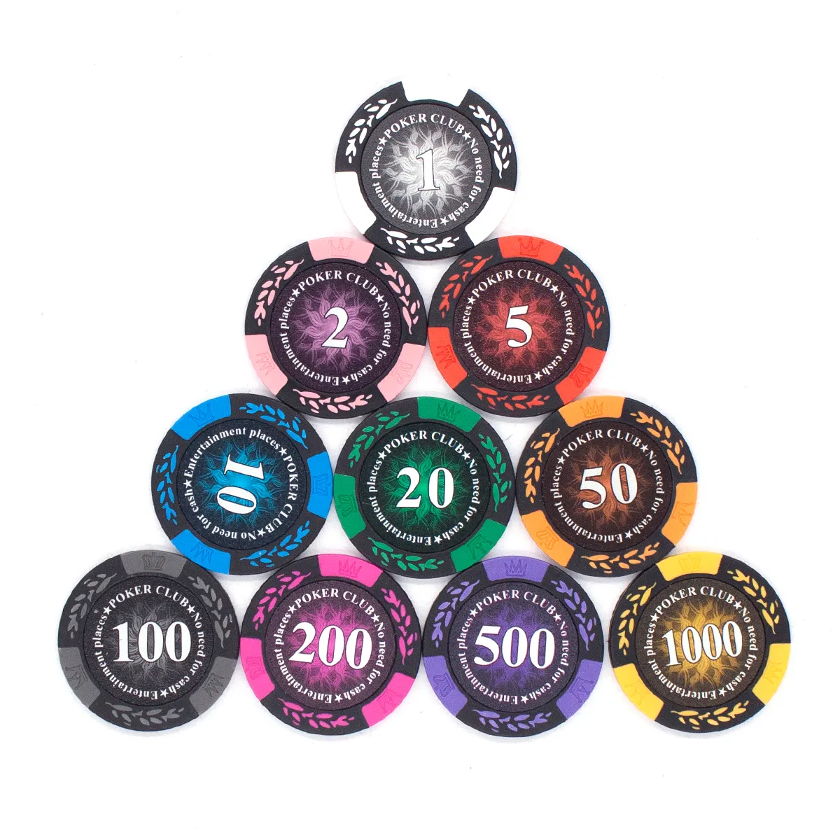Оптовая цена, высокое качество, пользовательские чистые покерные чипсы, глина для казино, керамические покерные чипсы 14 г