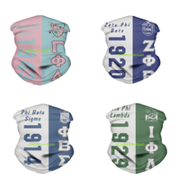 Cache-cou sans couture imprimé pour sororité, en tissu extensible, masque facial de sport, bandana d'extérieur, logo personnalisé, le plus vendu