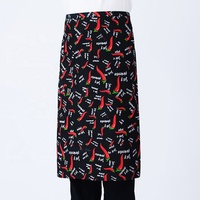 Uniformes de bar de cuisine et de restaurant Tablier de taille en coton polyester de l'ouest Tabliers de chef et de serveur d'hôtel demi-longs