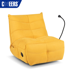 MANWAH CHEERS Canapés poufs modernes extensibles en tissu, pivotants manuellement, inclinables et à bascule, avec sac de rangement, support pour téléphone et structure métallique - Product Image 2