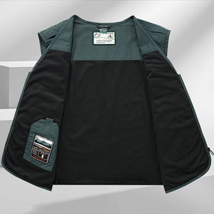 سترة مخصصة خارجية متعددة الجيوب للصيد والتنزه والصيد والسفر على البحر مقاس كبير بدون أكمام سترة - Product Image 4