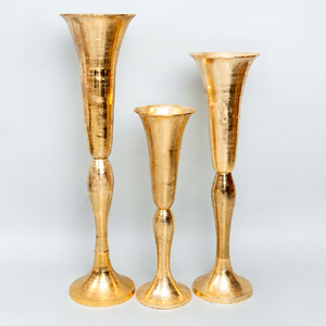 Z.M. CREATIONS Ensemble de vases de sol modernes en fer forgé, multicolores dorés, pour décoration de mariage côtier, maison, hôtel, couloir, centres de table - Product Image 1