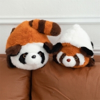 Juguete de Peluche Reversible de Doble Cara para Niños, Muñeco de Mapache Panda Simulado, Regalo Perfecto