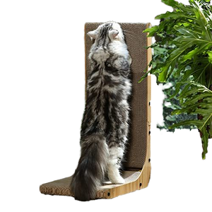 Aanpasbaar L-Vormig Kattenkrabbord Duurzaam Duurzaam Golfpapier Uit China Met Klimspeelfuncties - Product Image 5