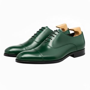 Chaussures habillées légères en cuir premium pour hommes, à lacets, bout pointu ouvert, pour affaires et mariages, collection hiver - Product Image 4