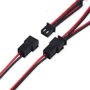 Cable Paralelo Personalizado XH2.54mm-2P 1 a 2, Cable Rojo y Negro para Controlador de Ventilador de Garganta - Product Image 2