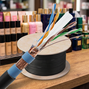 <span class=keywords><strong>สาย</strong></span>เคเบิล Cat 6 แบบมีฉนวนป้องกันสำหรับภายนอกอาคาร ความยาว 1000 ฟุต (305 เมตร)  วัสดุ PVC + PE หุ้มด้วยอลูมิเนียมฟอยล์  ถักด้วยทองแดง 90%  แบบ SFTP - Product Image 4