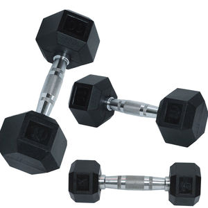 Hot Sale 50kg Hex Hantel Fitness geräte Gummi beschichtung Hantel <span class=keywords><strong>Set</strong></span> für Bodybuilding Home Gym Verwendung - Product Image 2