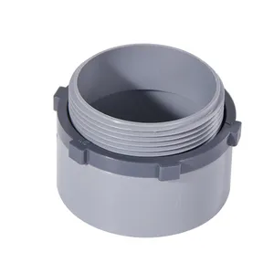 3/4 inci Pvc Male Thread Terminal Adapter konektor lurus alat kelengkapan konduit listrik