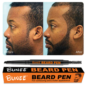 Vente directe remplissage de crayon à barbe 2 en 1 crayon à sourcils Lapiz Corector De <span class=keywords><strong>Barba</strong></span> stylo à barbe remplissage de barbe crayon avec brosse - Product Image 3