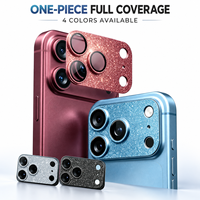 Protection d'objectif d'appareil photo scintillante pour iPhone 18 Pro Max IP 18 Pro, verre trempé 9H, aluminium aéronautique, résistant aux rayures, couverture intégrale
