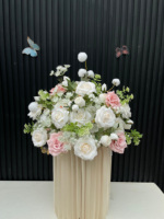 Arrangement floral de roses artificielles de luxe, centre de table en fleurs de soie pour mariage, événement, décoration de la maison, hôtel
