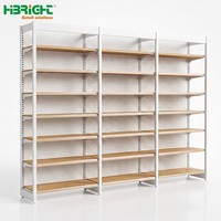 Étagère à panneaux perforés Highbright, texture résistante aux rayures, rayonnage gondole pour solution de mise en valeur de magasin clé en main