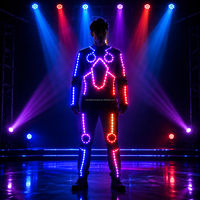 Traje de Baile Robótico LED, Traje Mecánico de Líneas Neón para DJ, Actuaciones en Escenarios, Fiestas, Clubes, Festivales, Bares, Cantantes y Bailarines