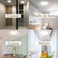 IMVSINCERE LED 12W LED IP44 Plafonnier 4500K Blanc Naturel 1080LM Éclairage Toilette Salle De Bain Couloir.
