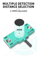 Capteur de proximité capacitif CBN10-F46-E0 PNP NC 10-30VDC, portée de détection 5 mm, pour la détection de particules plastiques