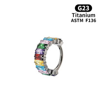 Boucles d'oreilles anneau Getta Candy, bijoux de corps, cartilage d'oreille, septum de luxe, titane G23, anneaux clicker en titane, usage quotidien, vente en gros