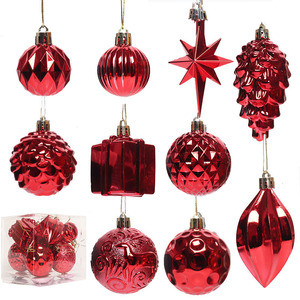 Multi-style Electroplated Special-shaped <b>Christmas</b> Baubles <b>Box</b> Set Xmas Tree Hanging Ornaments Holiday Party Decorations - Product Image 6