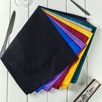 Serviettes de table en satin 100% coton, bordure satinée, 20x20, pour hôtel et restaurant, broderie personnalisée, lavables en machine, vente en gros