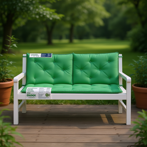 Juego de Cojines para Banco de Exterior de Tela Oxford Verde, 100% Poliéster, Duraderos, Extraíbles, Lavables, para Uso en Todas las Estaciones - Product Image 2