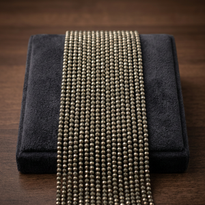 Cuentas de Pirita Natural de Color Marrón de 2 mm, Corte Rondelle, en Hilo Suelto de 13 Pulgadas, Precio al por Mayor, para la Fabricación de Joyas - Product Image 1
