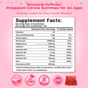 Citrato de potasio sin azúcar Suplementos de <span class=keywords><strong>magnesio</strong></span> <span class=keywords><strong>y</strong></span> potasio <span class=keywords><strong>con</strong></span> calcio <span class=keywords><strong>Zinc</strong></span> Vitamina para calambres en las piernas Salud muscular - Product Image 2