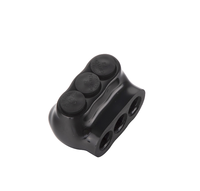 Conectores de Cable Eléctrico Negros UL QMS-S2-3, Terminales Aislados de Múltiples Puertos, Entrada de un Solo Lado, Terminales UL y No UL