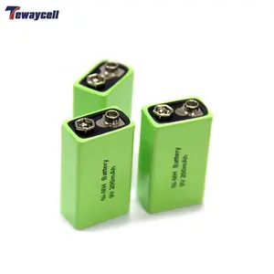 Çin tedarikçisi 200 mah şarj edilebilir pil toptan 9 V nimh piller