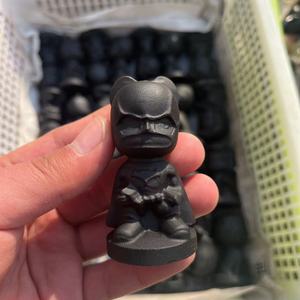 All'ingrosso pietra naturale preziosa artigianale nero ossidiana <span class=keywords><strong>batman</strong></span> spiderman ironman supereroe intaglio - Product Image 1