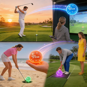 <b>LED</b> <b>Light</b> up Golf Ball with <b>Star</b> Alignment Aid Customizable Colors for Enhanced Accuracy and Visibility on Night - Product Image 5