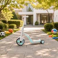 YILIEN Trottinette d'équilibre et draisienne 3-en-1 pour enfants avec frein à pied, design à 3 roues, siège inclus, charge maximale 35 kg