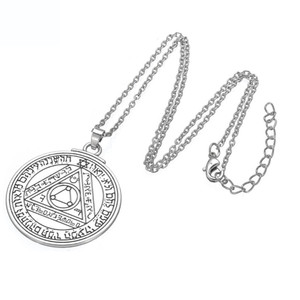 Talismán-Colgante con amuleto de sello de Solomon, Pentáculo, Pewter, energía solar, collar antiguo, regalo de joyería - Product Image 5