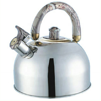 Bouilloire sifflante en acier inoxydable pour la maison, design luxueux, poignée en plastique, fond à induction, pour usage domestique, 2L, 2,5L, 3L