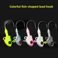Tête de jig en acier inoxydable pour leurre de pêche, colorée, avec hameçon ultra-affûté pour la pêche à la mouche en eaux douces