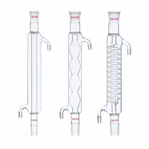 Condensatore in Vetro da Laboratorio Dritto Sferico Allihn Snake Graham Serpentine 200, 300, 400, 500, 600MM Personalizzato per Riflusso - Product Image 1