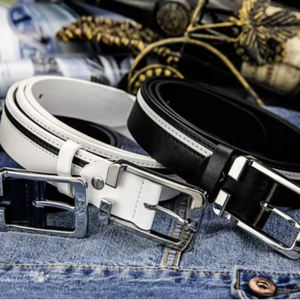 Wholesale 120CM Men Belt White Luxury <b>Clothing</b> <b>Accessories</b> Pin Buckle Casual Fashion Korean Style Cowhide Black Simple - Product Image 2