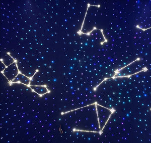 Panneau acoustique en fibre optique LED 7 couleurs personnalisé en feutre PET capacité d'absorption acoustique pour panneaux de <span class=keywords><strong>plafond</strong></span> étoiles filantes planètes - Product Image 4