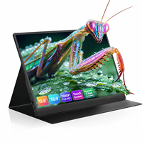 Écran portable 15,6 pouces à double affichage USB-C, étui magnétique pliable à écran tactile réactif, fabriqué par ODM Factory, pour ordinateur portable