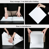 Tenda Pemotretan Lipat Portabel 25cm dan Set Kotak Lampu Isi yang Praktis, Aksesori Esensial untuk Fotografi di Studio Foto