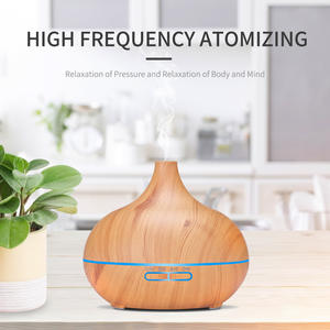 Humidificateur d'air ultrasonique, diffuseur d'arôme, grain de bois, lumière LED 7 couleurs, diffuseur d'huile essentielle électrique pour l'aromathérapie à domicile - Product Image 4