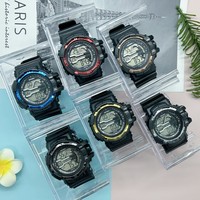 Jam Tangan Olahraga Pria Harga Terjangkau Tahan Air Digital Bentuk Bulat