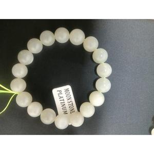 Pulsera Elástica Ajustable de Piedras Preciosas Blancas de Moda Personalizada de Fábrica, Pulsera Elástica con Cuentas de Piedras Preciosas - Product Image 5