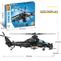 Sembo 202119 Z 10 Hélicoptère Guerre Soldats Série Avion Modèle Briques Jouets Militaires Blocs de Construction Ensembles pour Garçons