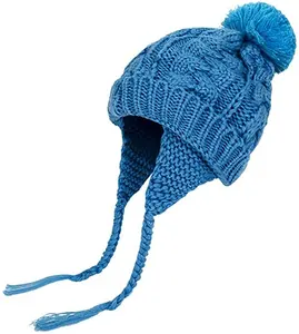 Crochet Baby Beanie Earflaps Hat Infant Girls Boys Soft Warm Knit Hat Toddler Kids Winter Beanie Hat with Ear Flap