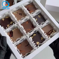 Boîte à chocolat en papier avec impression de logo personnalisé, papier alimentaire, boîte d'emballage pour pâtisserie, tiramisu, gâteau, boulangerie, avec logo en feuille d'or